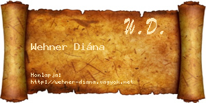 Wehner Diána névjegykártya